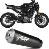 Auspuffendstück Mit Geräuschzulassung X-M1 Stahl Schwarz - Mivv Kompatibel Mit Husqvarna Svartpilen 125 (2021-2023)