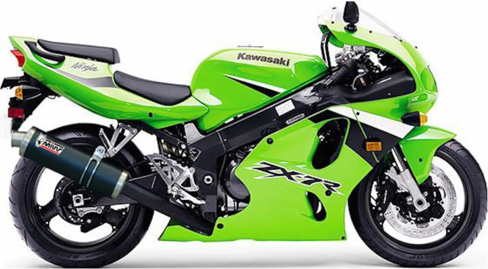 Auspuffendstück Mit Geräuschzulassung Oval Carbon - Mivv Kompatibel Mit Kawasaki Zx 7R (1996-2001)