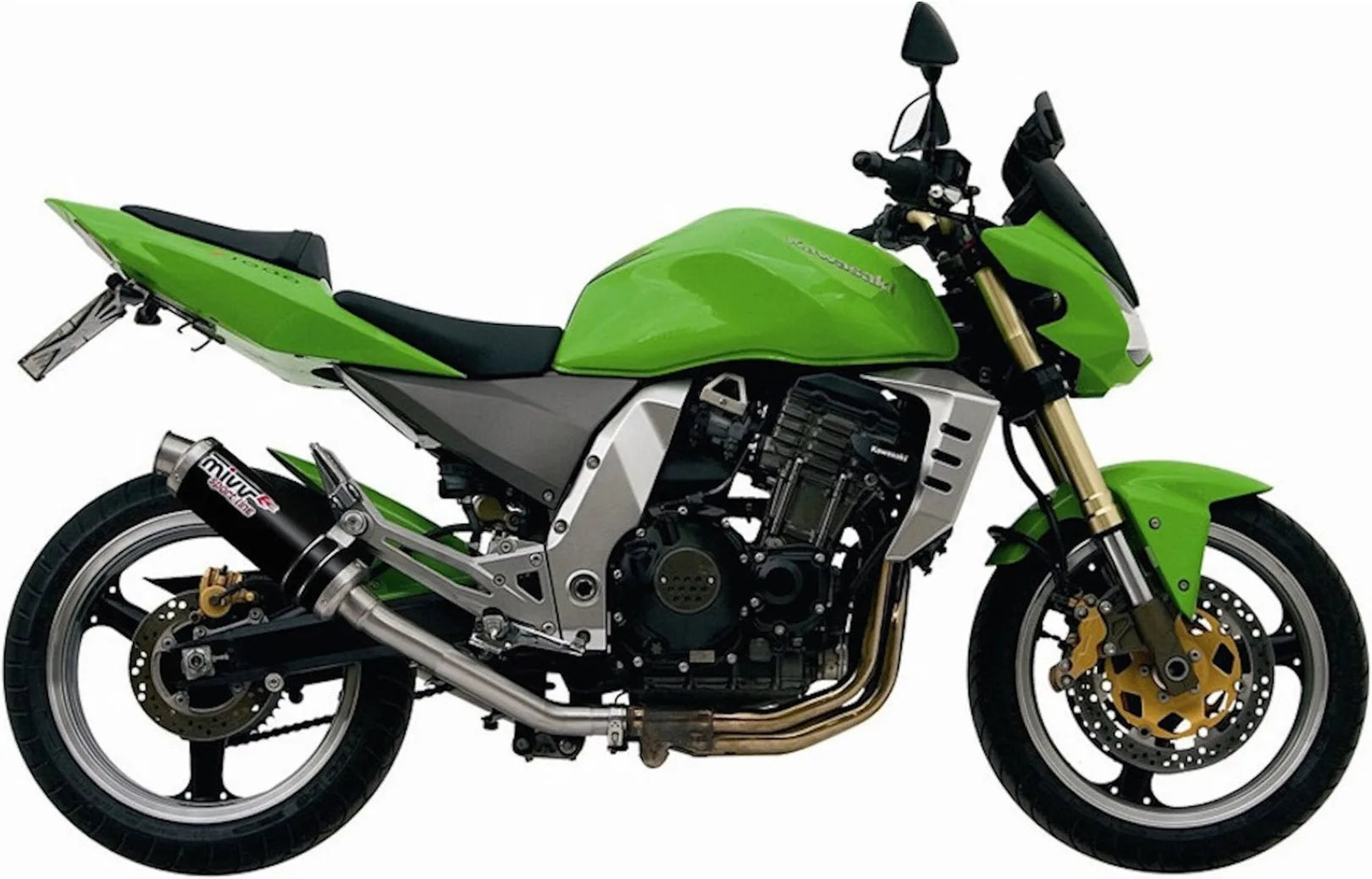 Doppelauspuffanlage Mit Geräuschzulassung Gp Stahl Schwarz - Mivv Kompatibel Mit Kawasaki Z 1000 (2003-2006)