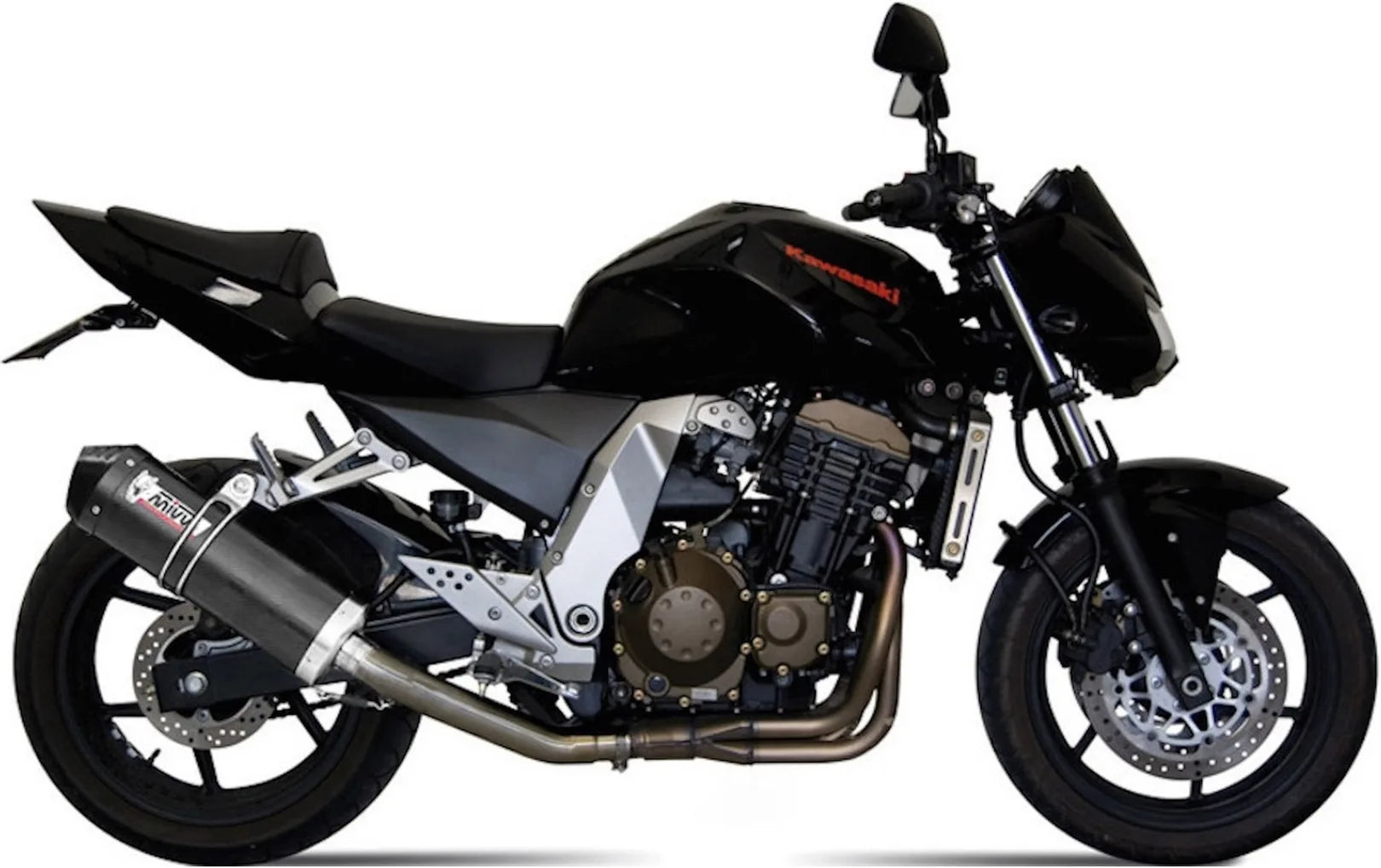 Auspuffendstück Mit Geräuschzulassung Oval Carbon Carbon - Mivv Kompatibel Mit Kawasaki Z 750 (2004-2006)