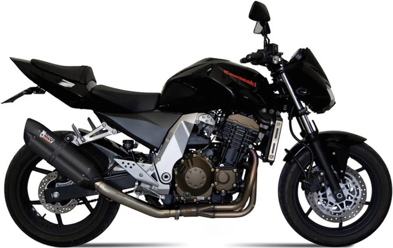 Auspuffendstück Mit Geräuschzulassung Suono Stahl Schwarz Carbon - Mivv Kompatibel Mit Kawasaki Z 750 (2004-2006)