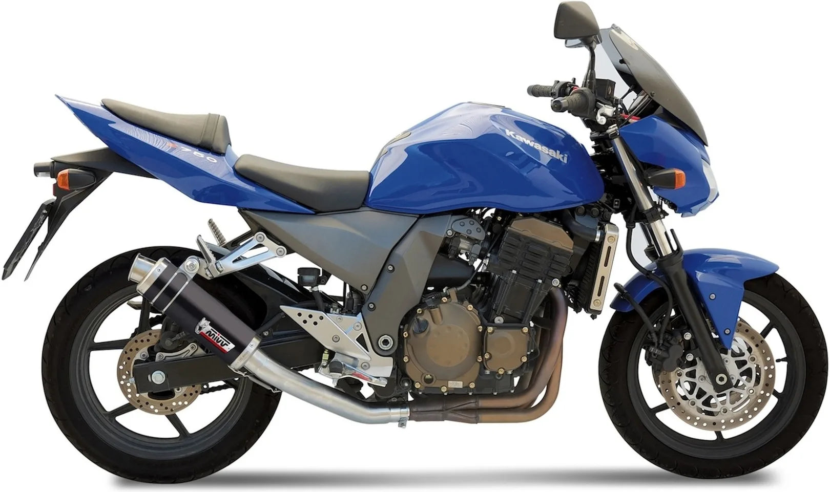 Auspuffendstück Mit Geräuschzulassung Gp Stahl Schwarz - Mivv Kompatibel Mit Kawasaki Z 750 (2004-2006)