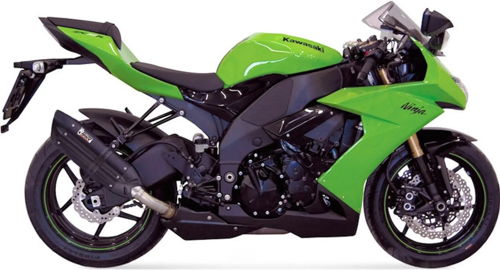 Auspuffendstück Mit Geräuschzulassung Suono Stahl Schwarz Carbon - Mivv Kompatibel Mit Kawasaki Zx-10R (2008-2010)