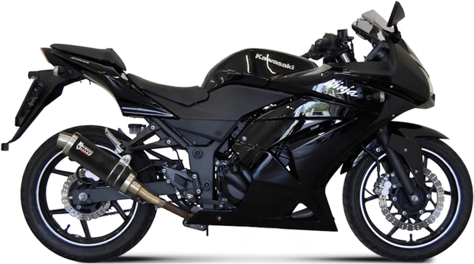 Auspuffendstück Mit Geräuschzulassung Gp Carbon - Mivv Kompatibel Mit Kawasaki Ninja 250 R (2008-2013)