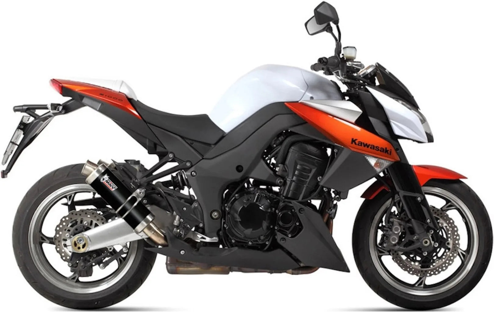 Doppelauspuffanlage Mit Geräuschzulassung Gp Stahl Schwarz - Mivv Kompatibel Mit Kawasaki Z 1000 (2010-2013)