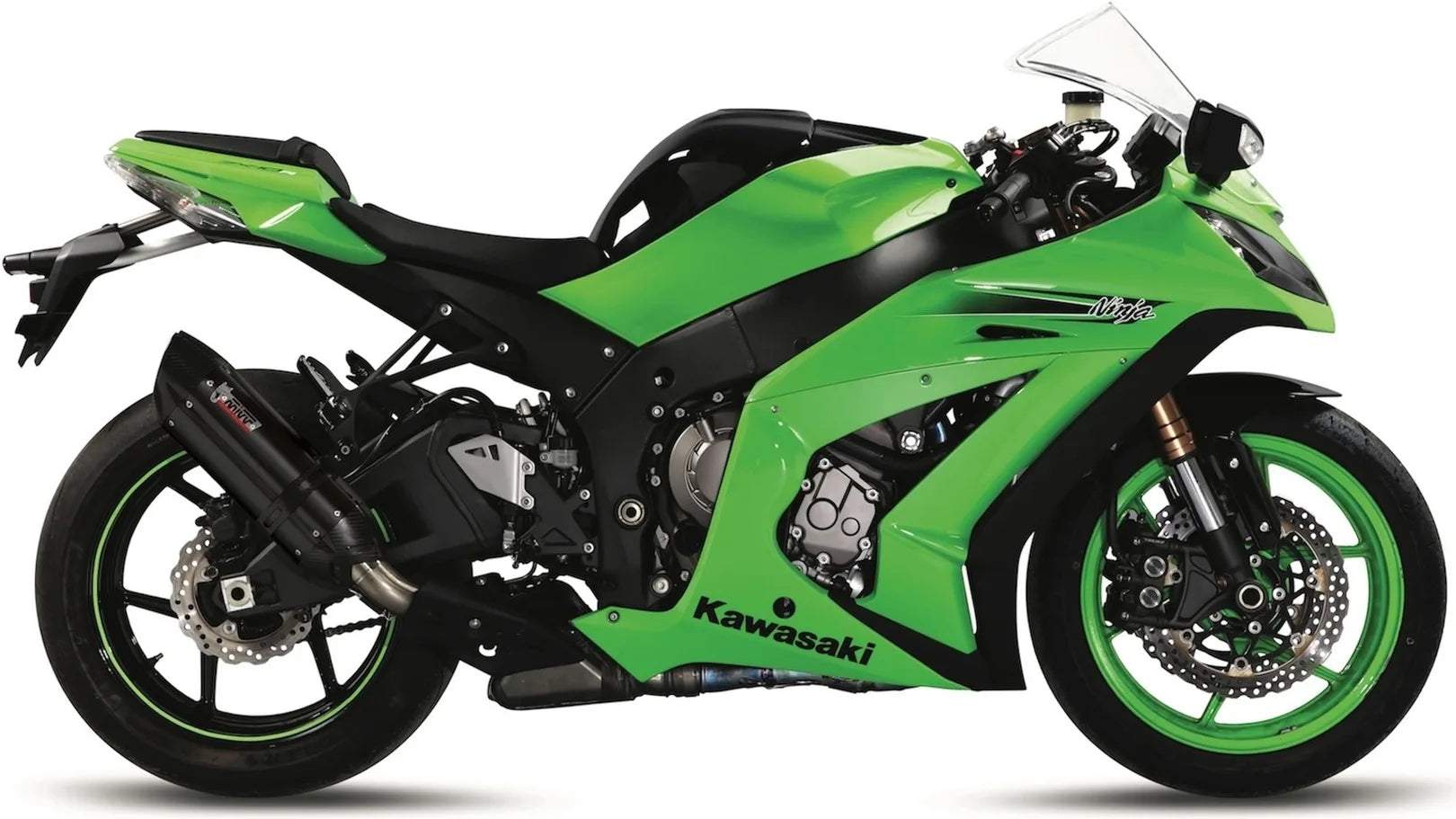 Auspuffendstück Mit Geräuschzulassung Suono Stahl Schwarz Carbon - Mivv Kompatibel Mit Kawasaki Zx-10R (2011-2015)