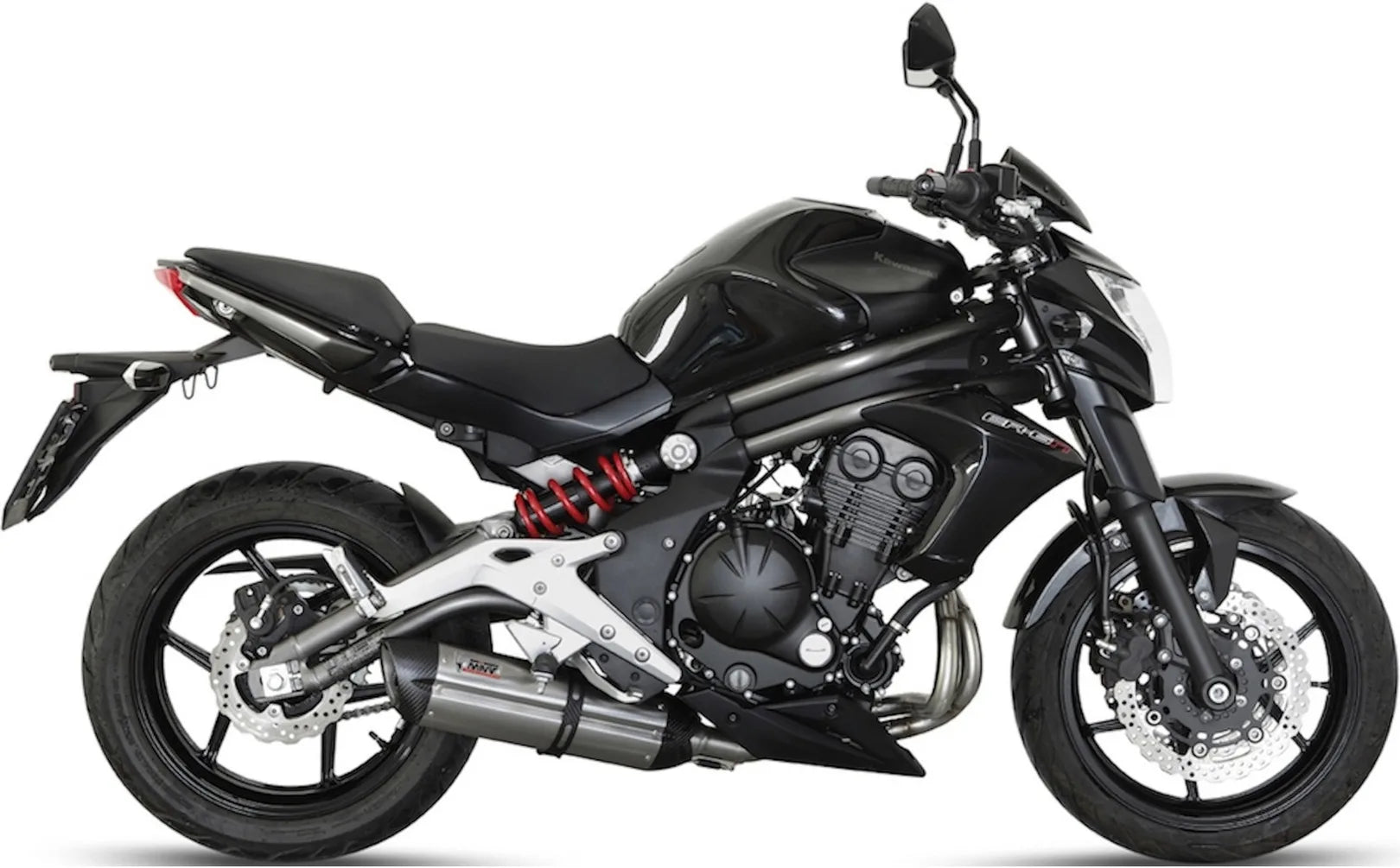 Komplette Abgasanlage Mit Katalysator Und Geräuschzulassung Suono Edelstahl Carbon - Mivv Kompatibel Mit Kawasaki Er-6 F (2012-2016)