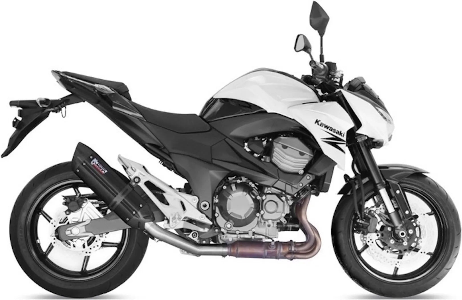 Auspuffendstück Mit Geräuschzulassung Suono Stahl Schwarz Carbon - Mivv Kompatibel Mit Kawasaki Z 800 E (2013-2016)