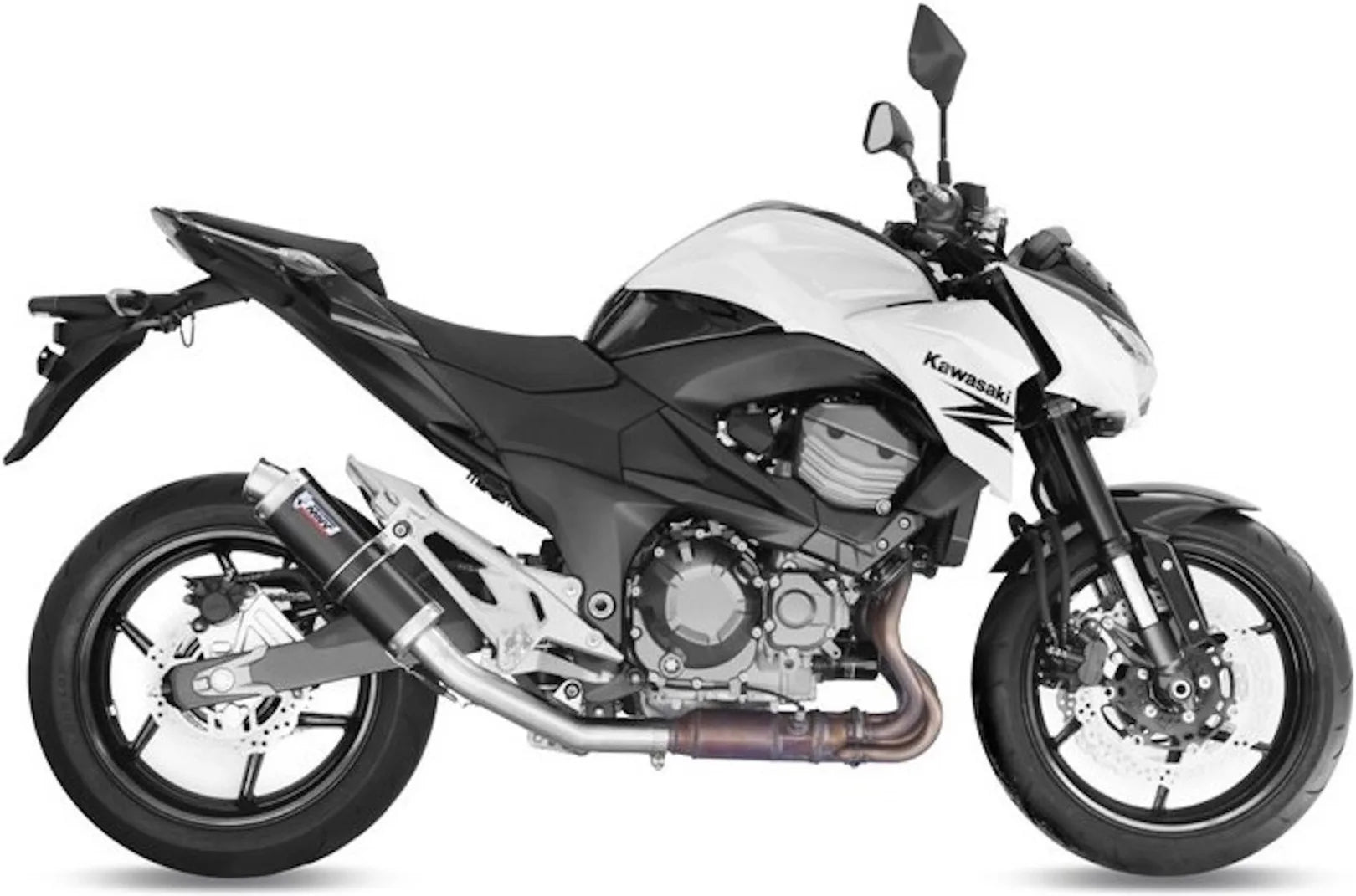 Auspuffendstück Mit Geräuschzulassung Gp Stahl Schwarz - Mivv Kompatibel Mit Kawasaki Z 800 E (2013-2016)