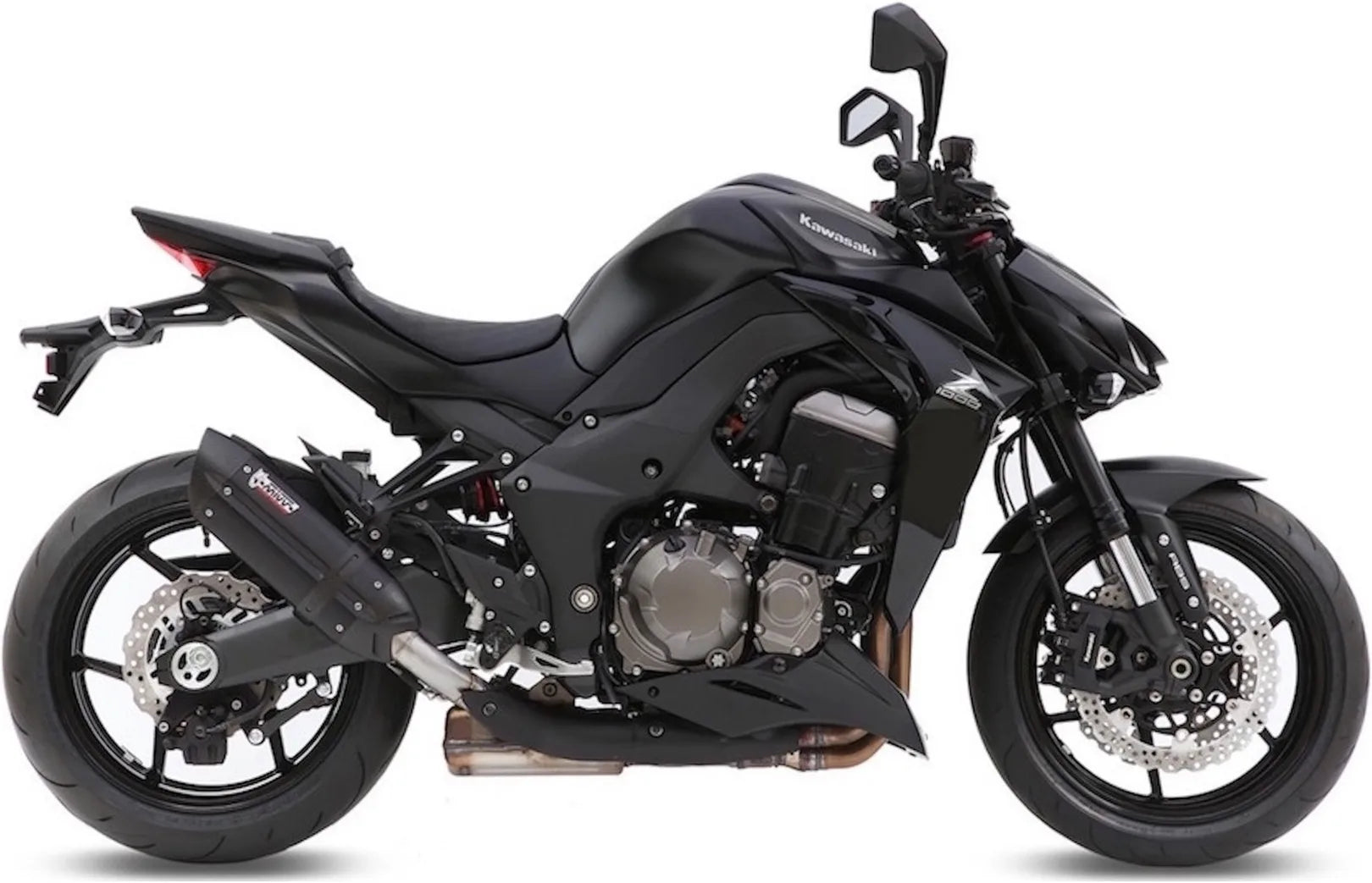 Doppelauspuffanlage Mit Geräuschzulassung Suono Stahl Schwarz Carbon - Mivv Kompatibel Mit Kawasaki Z 1000 (2014-2020)