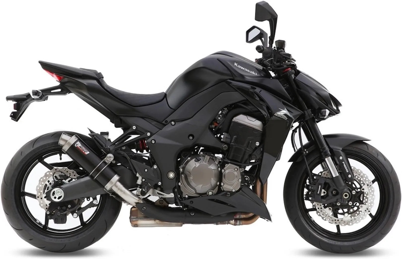 Doppelauspuffanlage Mit Geräuschzulassung Gp Stahl Schwarz - Mivv Kompatibel Mit Kawasaki Z 1000 (2014-2020)