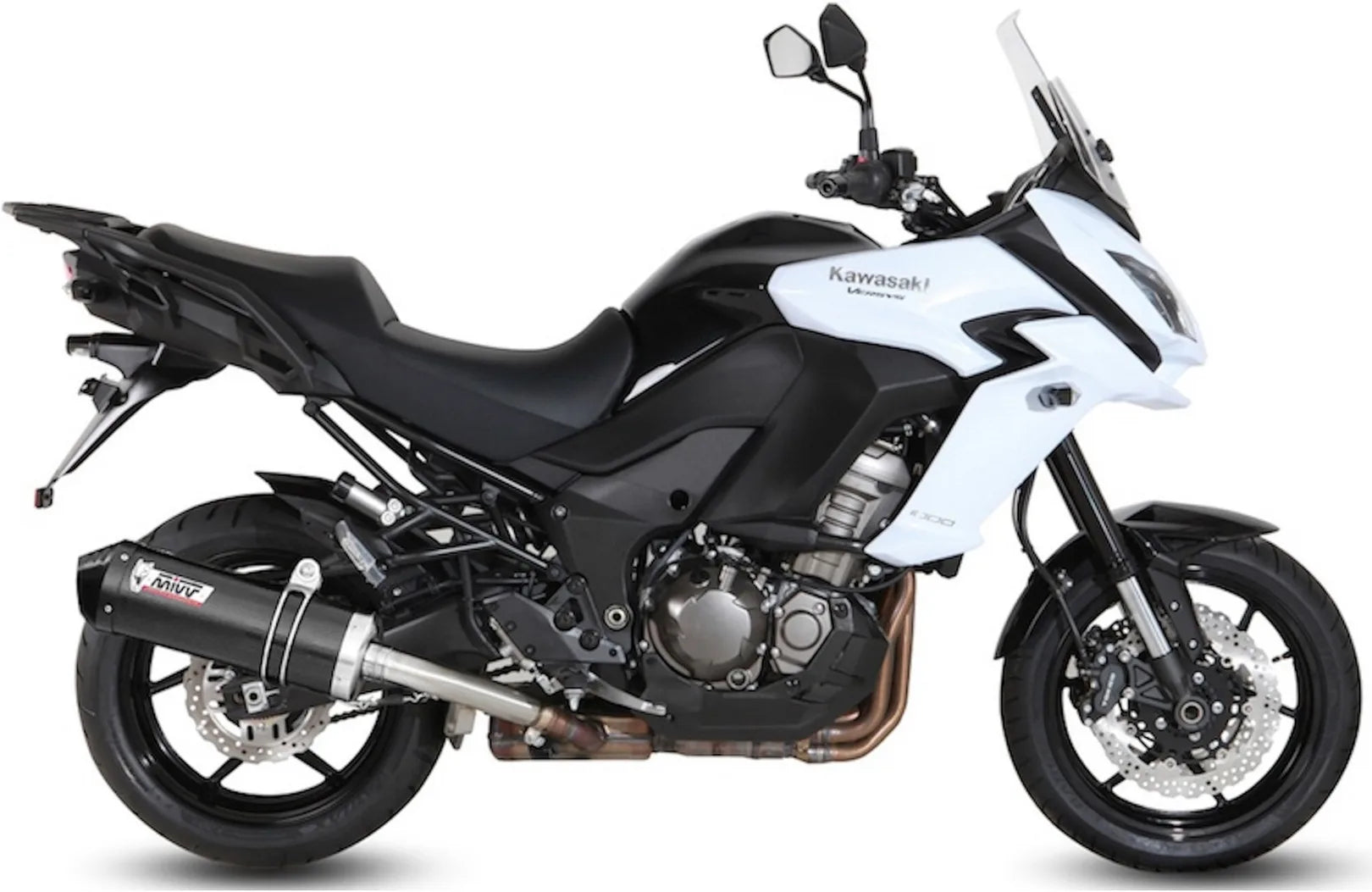 Auspuffendstück Mit Geräuschzulassung Oval Carbon Carbon - Mivv Kompatibel Mit Kawasaki Versys 1000 (2015-2018)