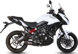 Komplette Abgasanlage Mit Katalysator Und Geräuschzulassung Oval Carbon Carbon - Mivv Kompatibel Mit Kawasaki Versys 650 (2015-2020)