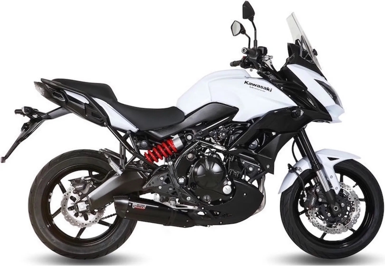 Komplette Auspuffanlage Ohne Katalysator Und Mit Geräuschzulassung Suono Stahl Schwarz Carbon - Mivv Kompatibel Mit Kawasaki Versys 650 (2015-2020)