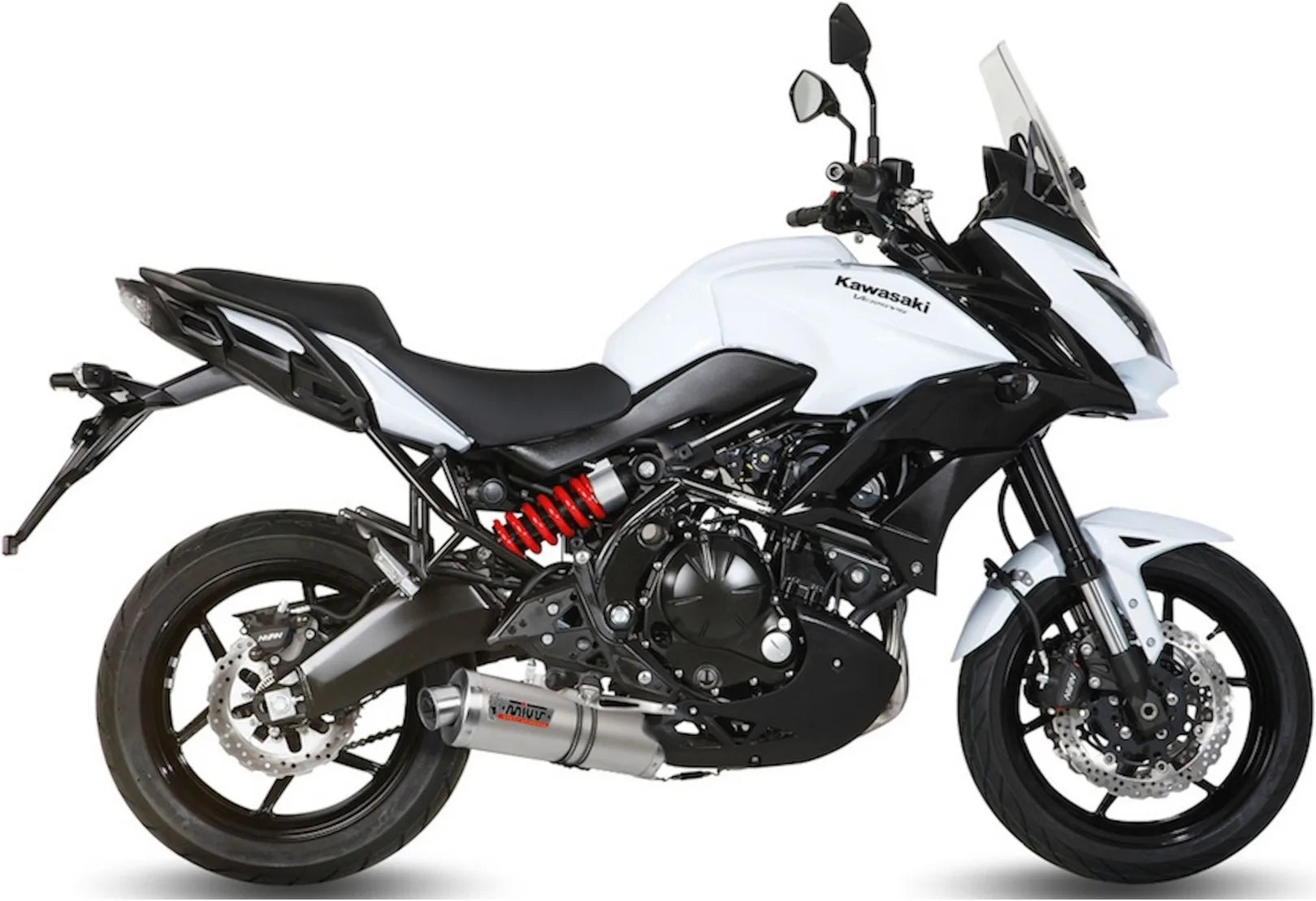 Komplette Abgasanlage Mit Katalysator Und Geräuschzulassung Oval Edelstahl - Mivv Kompatibel Mit Kawasaki Versys 650 (2015-2020)