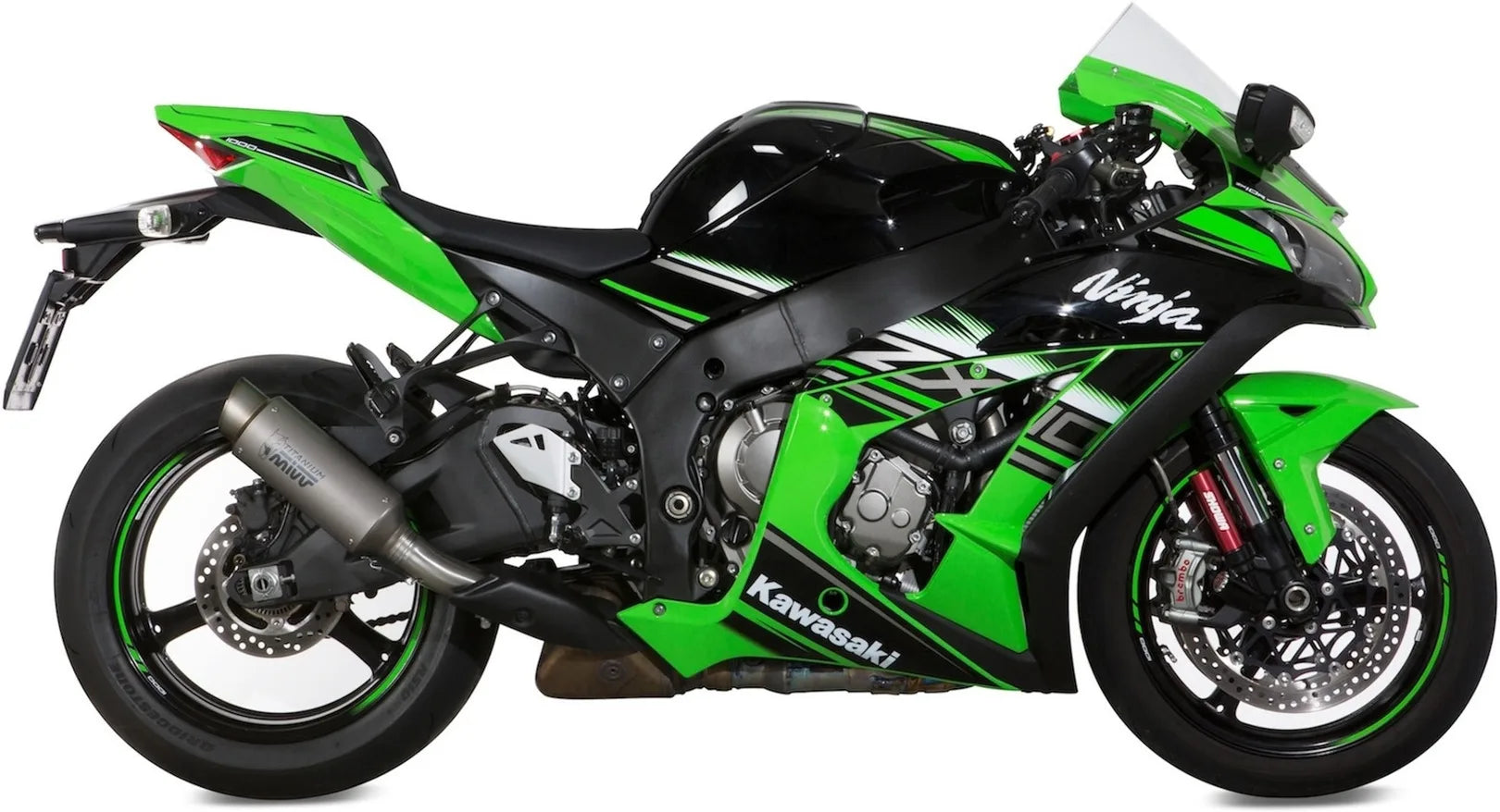 Auspuffendstück Mit Geräuschzulassung Gppro Titan - Mivv Kompatibel Mit Kawasaki Zx-10R (2016-2024)
