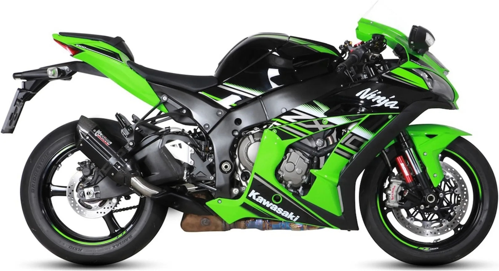 Auspuffendstück Mit Geräuschzulassung Suono Stahl Schwarz Carbon - Mivv Kompatibel Mit Kawasaki Zx-10R (2016-2024)