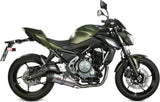 Komplette Abgasanlage Mit Katalysator Und Geräuschzulassung Oval Titan Carbon - Mivv Kompatibel Mit Kawasaki Z 650 (2017-2023)