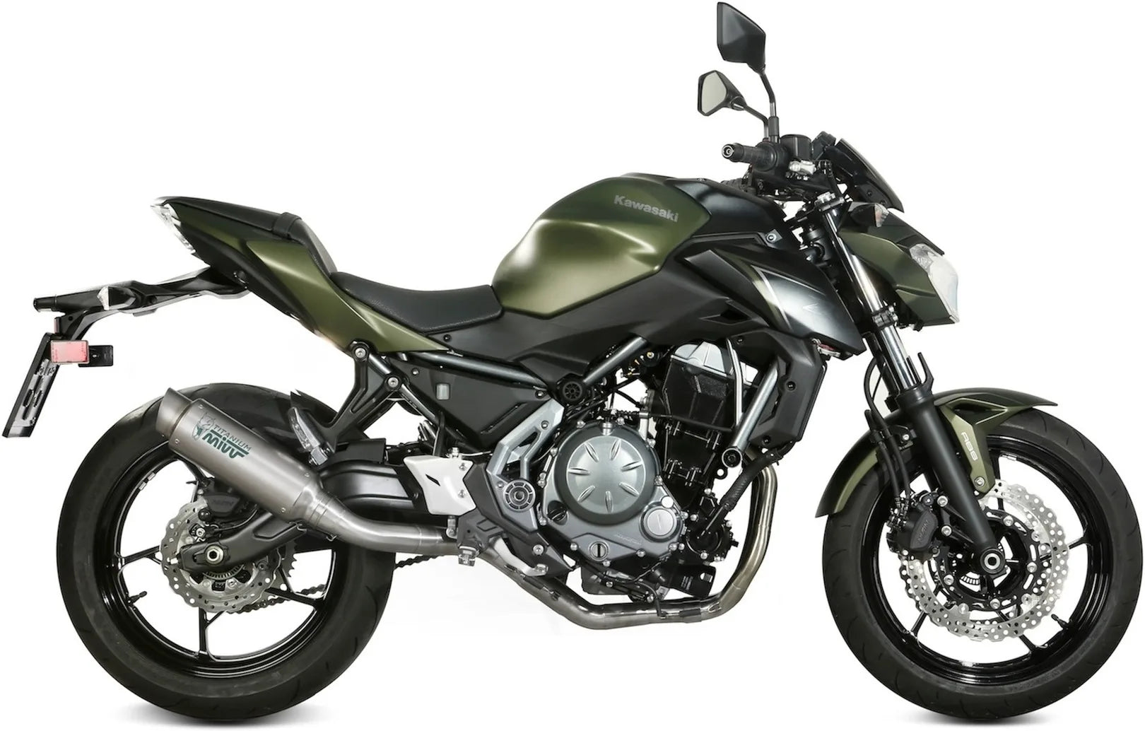 Komplette Auspuffanlage Ohne Katalysator Und Mit Geräuschzulassung Gppro Titan - Mivv Kompatibel Mit Kawasaki Z 650 (2017-2023)