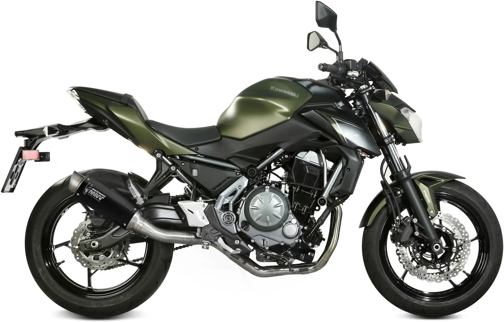 Komplette Abgasanlage Mit Katalysator Und Geräuschzulassung Gppro Stahl Schwarz - Mivv Kompatibel Mit Kawasaki Z 650 (2017-2023)