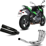Komplette Auspuffanlage Ohne Katalysator Und Mit Geräuschzulassung Double Gun Stahl Schwarz - Mivv Kompatibel Mit Kawasaki Z 900 (2017-2024)