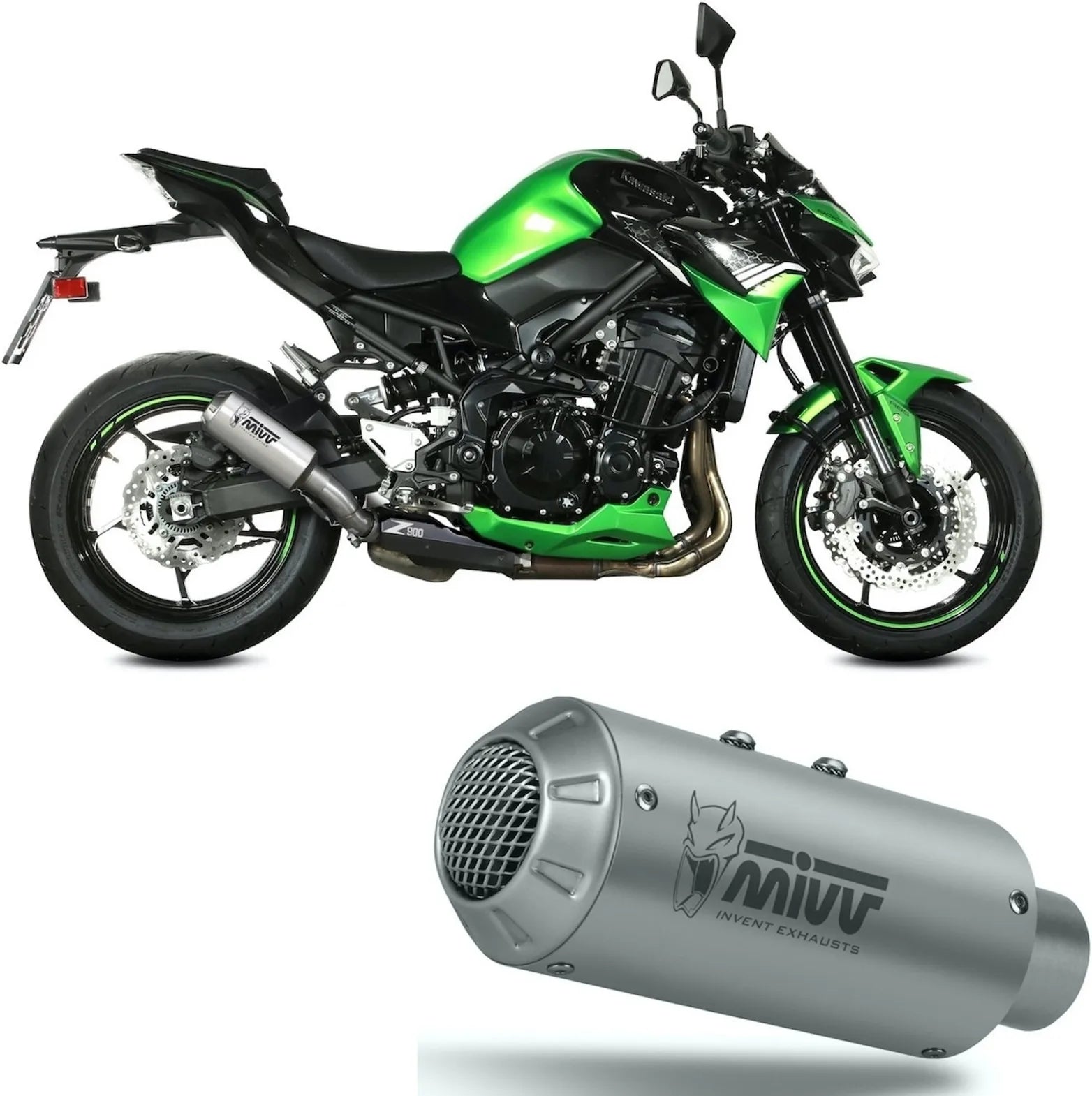 Auspuffendstück Mit Geräuschzulassung Mk3 Edelstahl - Mivv Kompatibel Mit Kawasaki Z 900 (2020-2024)
