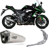Komplette Auspuffanlage Ohne Katalysator Und Mit Geräuschzulassung Delta Race Edelstahl Carbon - Mivv Kompatibel Mit Kawasaki Ninja 1000 Sx (2020-2024)