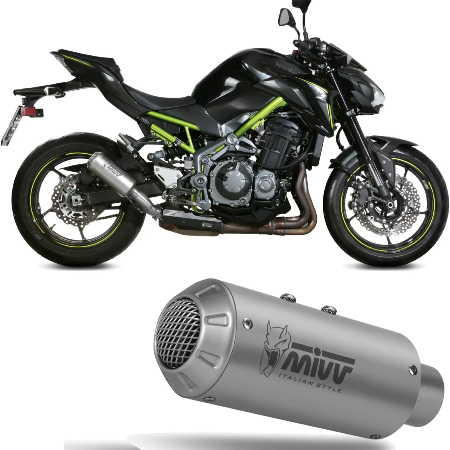 Auspuffendstück Mit Geräuschzulassung Mk3 Edelstahl - Mivv Kompatibel Mit Kawasaki Z 900 A2 (2017-2024)