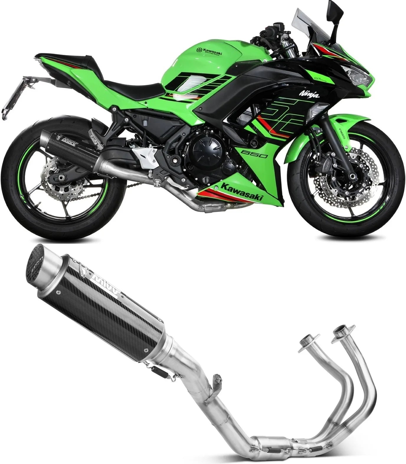 Komplette Abgasanlage Mit Katalysator Und Geräuschzulassung Gppro Carbon - Mivv Kompatibel Mit Kawasaki Ninja 650 (2024)