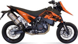 Doppelauspuffanlage Mit Katalysator Und Geräuschzulassung Suono Edelstahl Carbon - Mivv Kompatibel Mit Ktm 690 Sm (2007-2012)