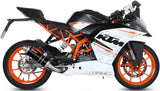 Komplette Auspuffanlage Ohne Katalysator Und Mit Geräuschzulassung Gp Stahl Schwarz - Mivv Kompatibel Mit Ktm Rc 390 (2014-2016)
