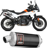 Auspuffendstück Mit Geräuschzulassung Dakar Stahl Schwarz - Mivv Kompatibel Mit Ktm 890 Adventure - R (2020-2024)