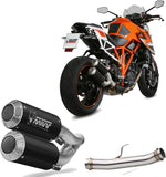 Doppelauspuffanlage Ohne Katalysator Mit Geräuschzulassung Mk3 Stahl Schwarz - Mivv Kompatibel Mit Ktm Duke 1290 (2014-2019)
