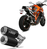 Doppelauspuffanlage Mit Geräuschzulassung Mk3 Stahl Schwarz - Mivv Kompatibel Mit Ktm Duke 1290 (2014-2019)