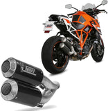 Doppelauspuffanlage Mit Geräuschzulassung Mk3 Carbon - Mivv Kompatibel Mit Ktm Duke 1290 (2014-2019)