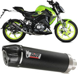 Komplette Abgasanlage Mit Katalysator Und Geräuschzulassung Gp Stahl Schwarz Carbon - Mivv Kompatibel Mit Keeway Rkf 125 (2021-2024)
