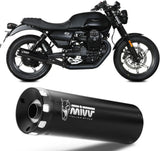 Doppelauspuffanlage Ohne Katalysator Mit Geräuschzulassung Hr-1 Stahl Schwarz - Mivv Kompatibel Mit Moto Guzzi V7 Stone (2021-2024)