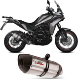 Auspuffendstück Mit Geräuschzulassung Suono Edelstahl Carbon - Mivv Kompatibel Mit Moto Morini X-Cape 649 (2021-2024)