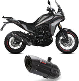 Auspuffendstück Mit Geräuschzulassung Suono Stahl Schwarz Carbon - Mivv Kompatibel Mit Moto Morini X-Cape 649 (2021-2024)