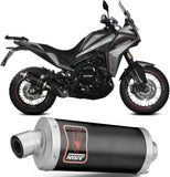 Auspuffendstück Mit Geräuschzulassung Dakar Stahl Schwarz - Mivv Kompatibel Mit Moto Morini X-Cape 649 (2021-2024)