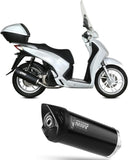 Komplette Auspuffanlage Ohne Katalysator Und Mit Geräuschzulassung Mover Stahl Schwarz - Mivv Kompatibel Mit Honda Sh 125 (2013-2016)