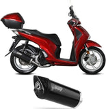 Komplette Abgasanlage Mit Katalysator Und Geräuschzulassung Mover Stahl Schwarz - Mivv Kompatibel Mit Honda Sh 150 (2017-2019)