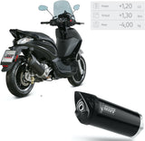 Catalytic Exhaust Tip With Sound Certification Mover Steel Black - Mivv Compatible With Piaggio Beverly 300 (2010-2020)