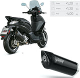 Katalysiertes Auspuffendstück Mit Geräuschzulassung Mover Stahl Schwarz - Mivv Kompatibel Mit Piaggio Beverly 300 (2010-2020)