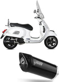 Komplette Abgasanlage Mit Katalysator Und Geräuschzulassung Mover Stahl Schwarz - Mivv Kompatibel Mit Piaggio Vespa Gts 125 (2017-2018)