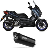 Non-Catalytic Exhaust Tip With Sound Certification Mover Steel Black - Mivv Compatible With Yamaha X-Max 300 (2021-2024)
