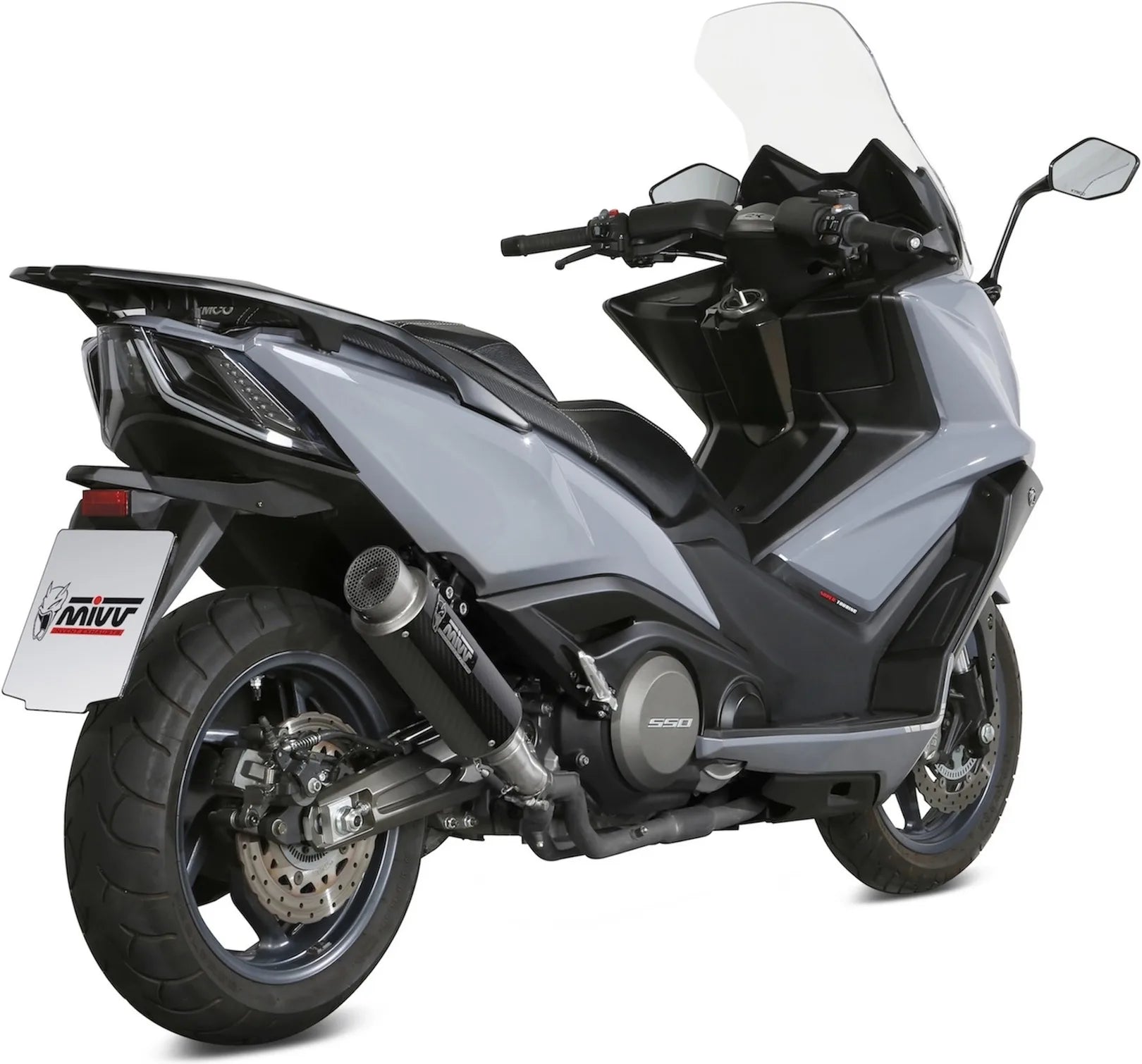 Katalysiertes Auspuffendstück Mit Geräuschzulassung Gppro Carbon - Mivv Kompatibel Mit Kymco Ak 550 (2017-2020)