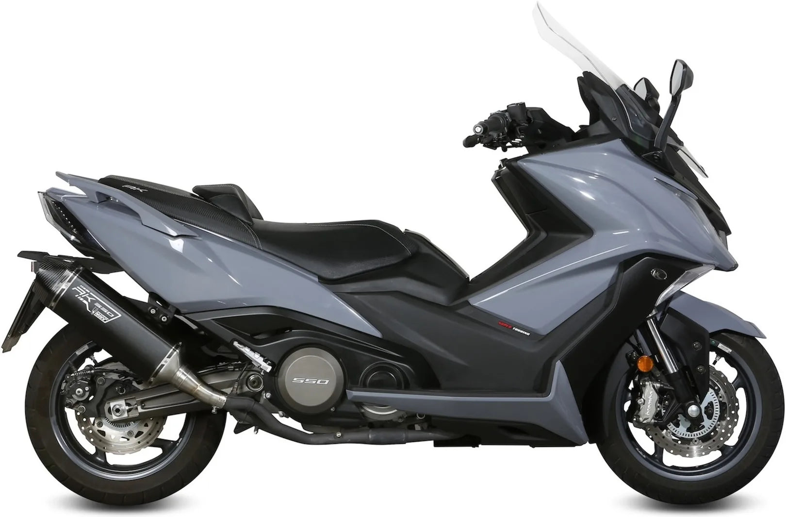 Katalysiertes Auspuffendstück Mit Geräuschzulassung Speed Edge Stahl Schwarz Carbon - Mivv Kompatibel Mit Kymco Ak 550 (2017-2020)