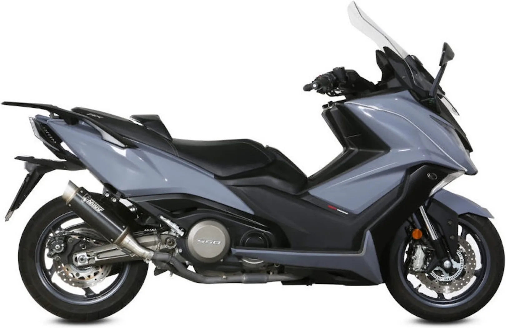 Katalysiertes Auspuffendstück Mit Geräuschzulassung Gppro Stahl Schwarz - Mivv Kompatibel Mit Kymco Ak 550 (2017-2020)