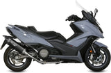 Komplette Abgasanlage Mit Katalysator Und Geräuschzulassung Speed Edge Stahl Schwarz Carbon - Mivv Kompatibel Mit Kymco Ak 550 (2017-2020)